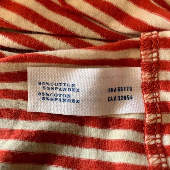 Totally NEW Leifsdottir red and beige striped shirt, Size M - Picture 6 of 7